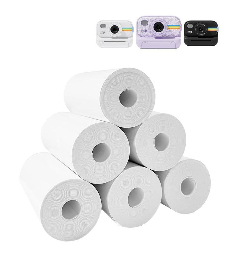[AUSTRALIA] - 6 Roll Printer Paper for Kids Instant Print Camera, HD Printing Thermal Print Paper Set, Refill Replace Camera Printer Paper-White 
