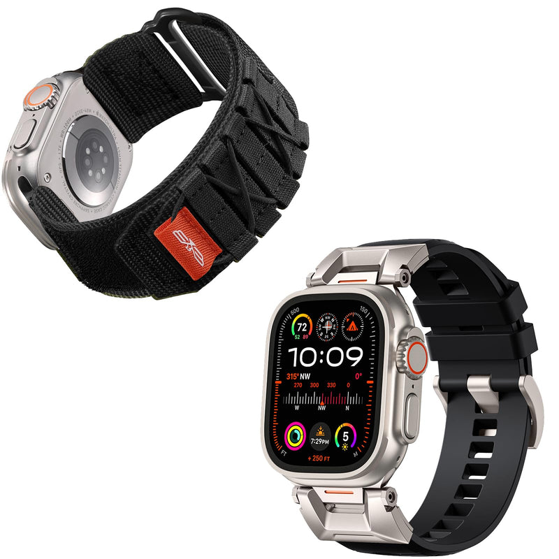 Bandletic Nylon Band and FKM Strap Compatible with Apple Watch