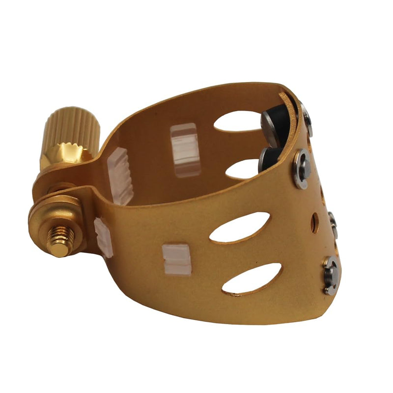 Saxophone Hard rubber mouthpiece Soprano alto Tenor metal ligature Ligature cap (Sandblust gold, Tenor MPC) Sandblust gold