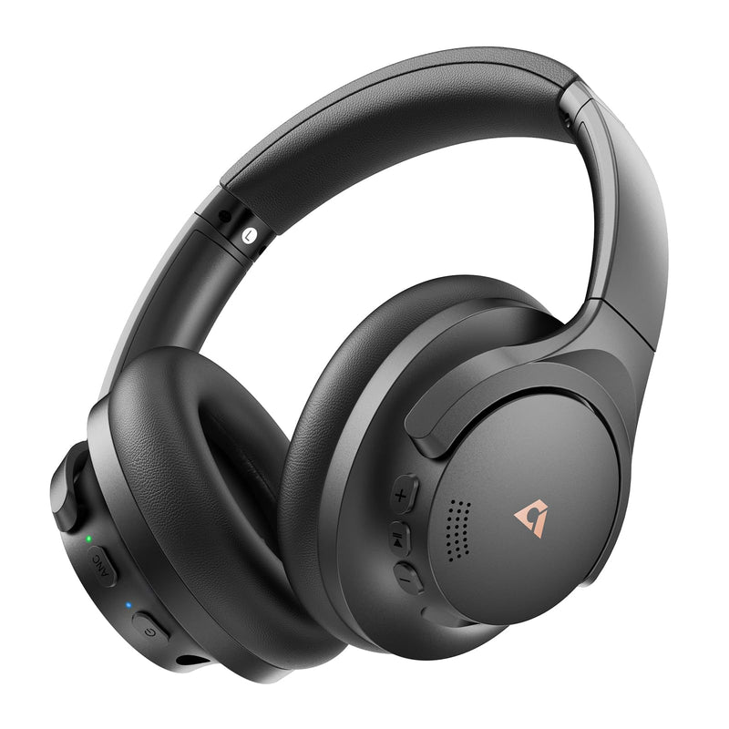 1Mii Y8 Hybrid Active Noise Cancelling Headphones, Wireless Over Ear Bluetooth Headphones, LDAC Hi-Res Audio, 75H Playtime, Deep Bass, Comfort Fit & Foldable Ear Cups, for Home Office Travel
