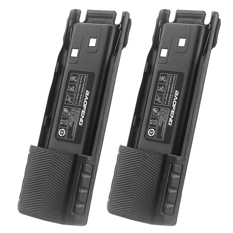 [AUSTRALIA] - BAOFENG UV-82 Battery,Upgrade 3800mAh High Capacity Extended BL-8 Battery with Type-C Charger for BAOFENG UV-82 UV-82L UV-82C UV-89 GMRS Series Two-Way Radio (2Pack) 2Pack 