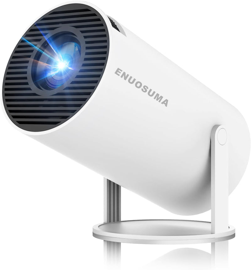[AUSTRALIA] - Mini Projector, Support 4K 1080P Portable Projector with Dual Band WIFI 6, Bluetooth 5.2, 180° Rotatable, Auto Keystone Correction,35"-130" Screen Video Projector(L) L 