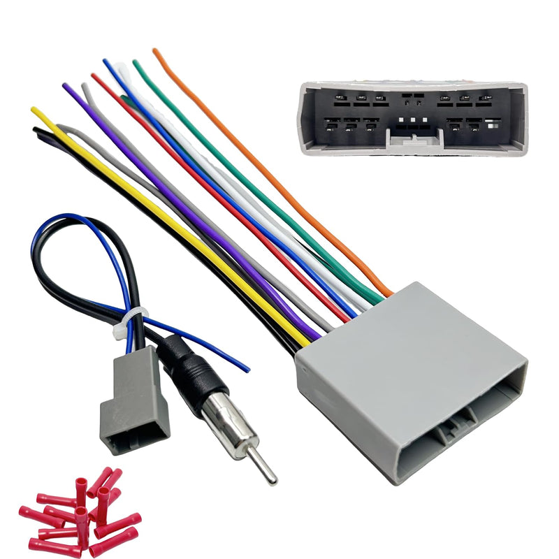 [AUSTRALIA] - Aftermarket Radio Wiring Harness for Honda 2006-2014 Select, Car Stereo Wiring Harness with Antenna Adapter for Civic 06-11, CR-V 07-11 Odyssey Insight Acura RDX MDX 17Pin Radio Wire for Car Stereo 