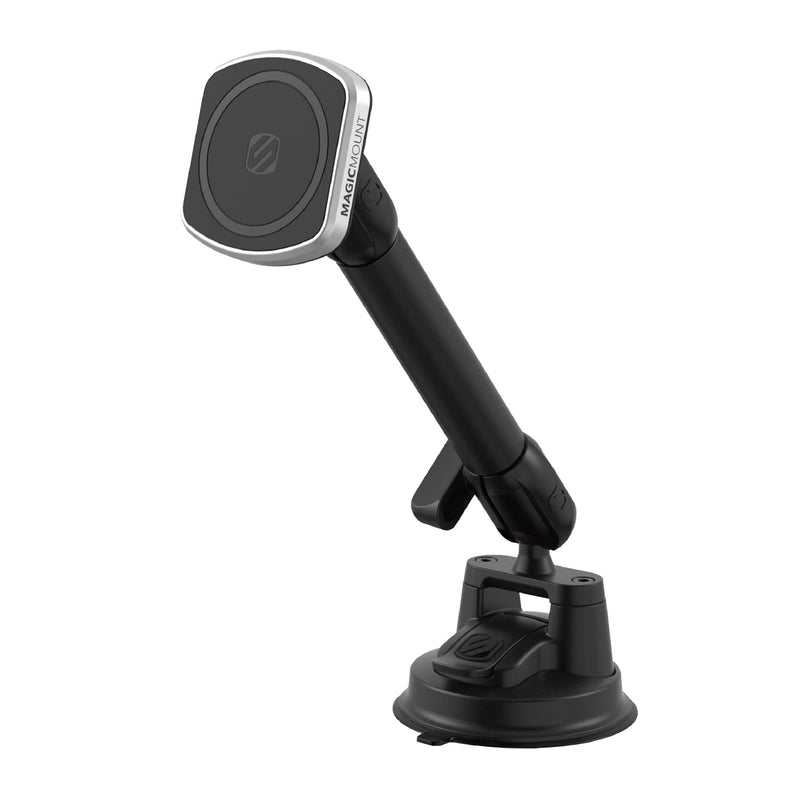 Scosche MP2WD2HD MagicMount™ Pro2 XL Heavy Duty, Strong Suction Cup Cell Phone Mount with Long Arm Windshield/Dashboard Phone Holder and Anti-Shake Stabilizer for iPhone, Android, Tablet, Car, Truck MagSafe - Extendo Window / Dash Suction Pro