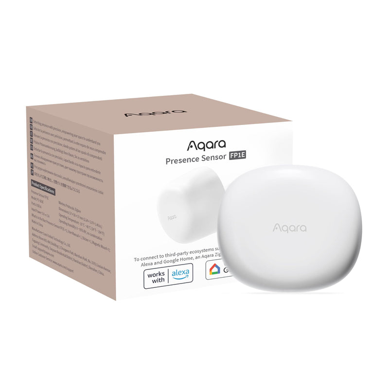 Aqara Presence Sensor FP1E Zigbee 3.0, Requires Aqara HUB, mmWave Radar Wired Motion Sensor, AI Spatial Learning, Supports HomeKit, Alexa, Google Home, SmartThings, Matter Over Bridge