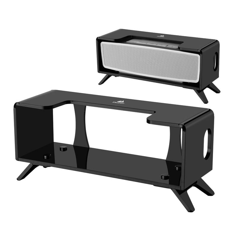 TXEsign Desktop Stand Speaker Holder for Bose SoundLink Mini & Mini II Bluetooth Speaker, Acrylic Table Stand Holder Retro Speaker Display Stand Anti-Slip Base Stand (Black) Black