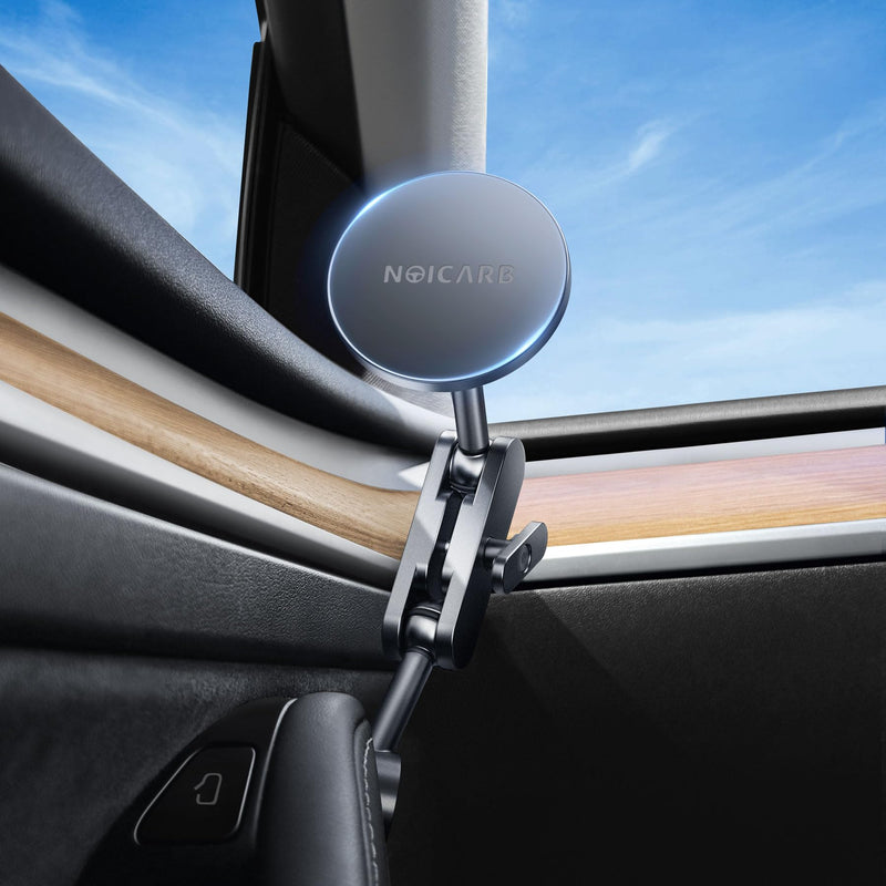 for Tesla Phone Mount,for Mag-Safe Door-Install Phone Holder, Compatible with Model Y/YL(2026-2019) & Model 3 (2023-2017), Magnetic Car Phone Mount for iPhone 17/16/15/14/13/12, Tesla Accessories 2025-2022 Model Y, 2023-2021 Model 3, Drive Seat