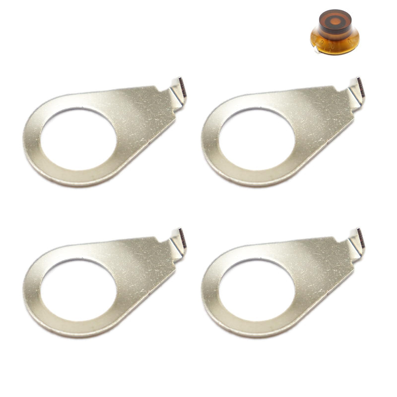 Stylish 4pcs 3/8" LP Guitar Knobs Pointers - Tone Position Indicators for for Les Paul Series - Universal Fit for Gibson Electric Guitars - Enhanced Classy Look (Chrome, 3/8" for USA CTS Pots) Chrome