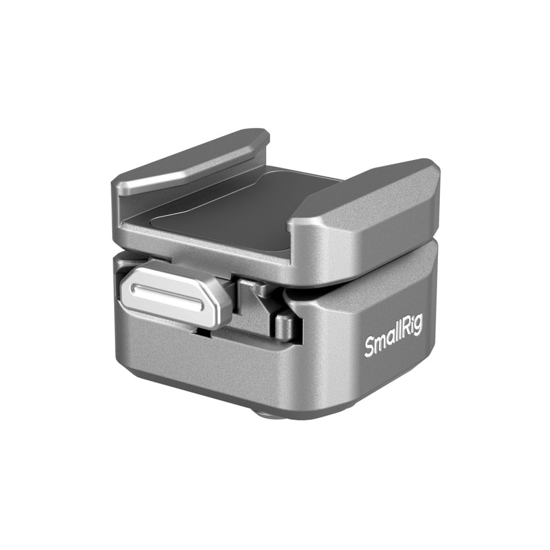[AUSTRALIA] - SmallRig HawkLock H18 Quick Release Support with Cold Shoe, Dual-Direction QR-Slide Cold Shoe Mount with Anti--Drop Pin & Silicone Pad, Load up to 1.8lb for LED Video Light, Microphone - 4500 