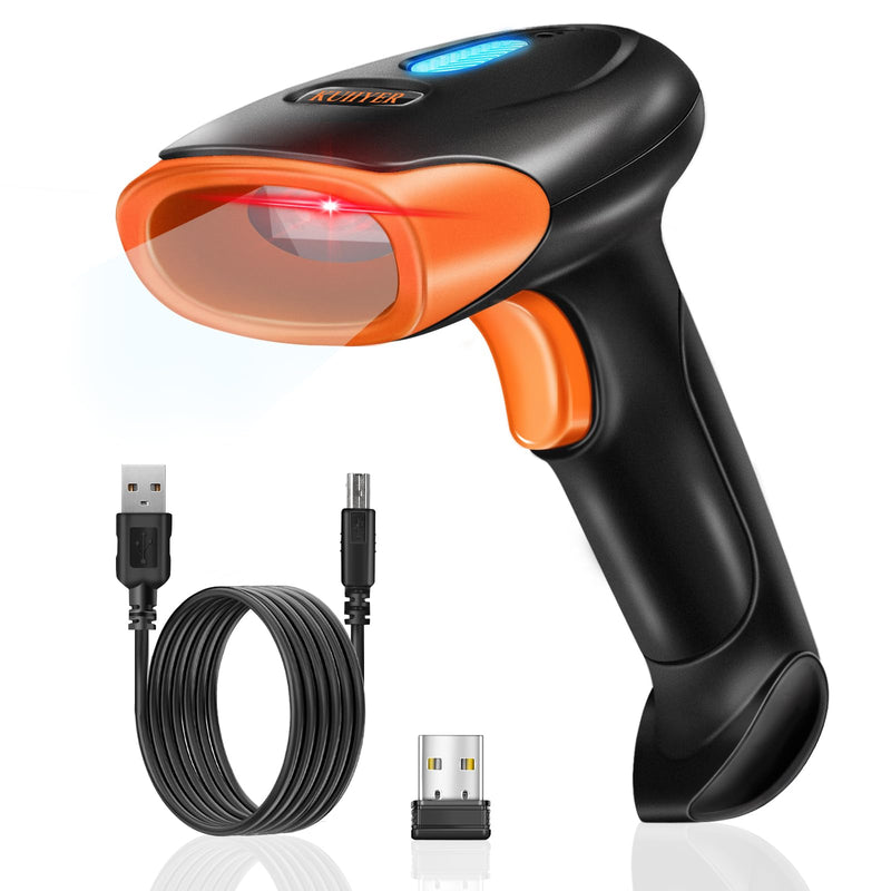 [AUSTRALIA] - KUIIYER Bluetooth Barcode Scanner, Wireless 2D QR 1D Bar Code Scanners Handheld Barcode Reader with Updated 800 X 600 Pixel CMOS, Plug & Play for iPhone, Android, iPad, Tablet, PC Computers & POS 