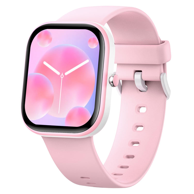 Nyonio Kids Watch with Fitness Tracker No Phone/APP Needed,19 Sport Mode,1.5" DIY Dial,IP68 Waterproof,Sleep Monitor,Pedometers,Heart Rate,Great Birthday Gift for Boys Girls Teens 6-14 (Pink) Pink