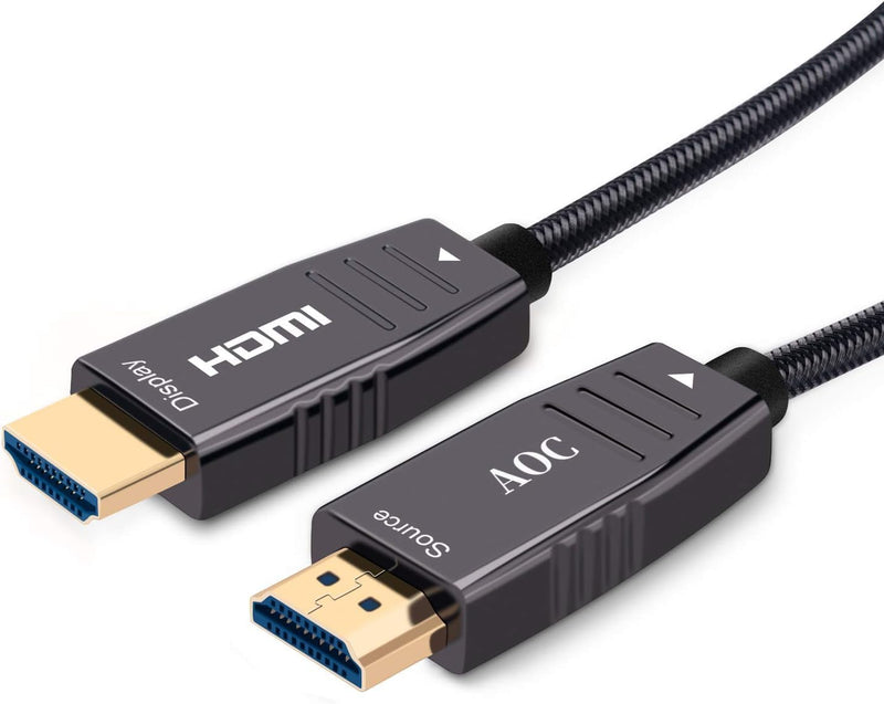 4K Fiber Optic HDMI Cable 50ft, High Speed HDMI 2.0 Cable Support with 4K@60Hz Dynamic HDR 10,eARC,HDCP2.2 50ft 15M