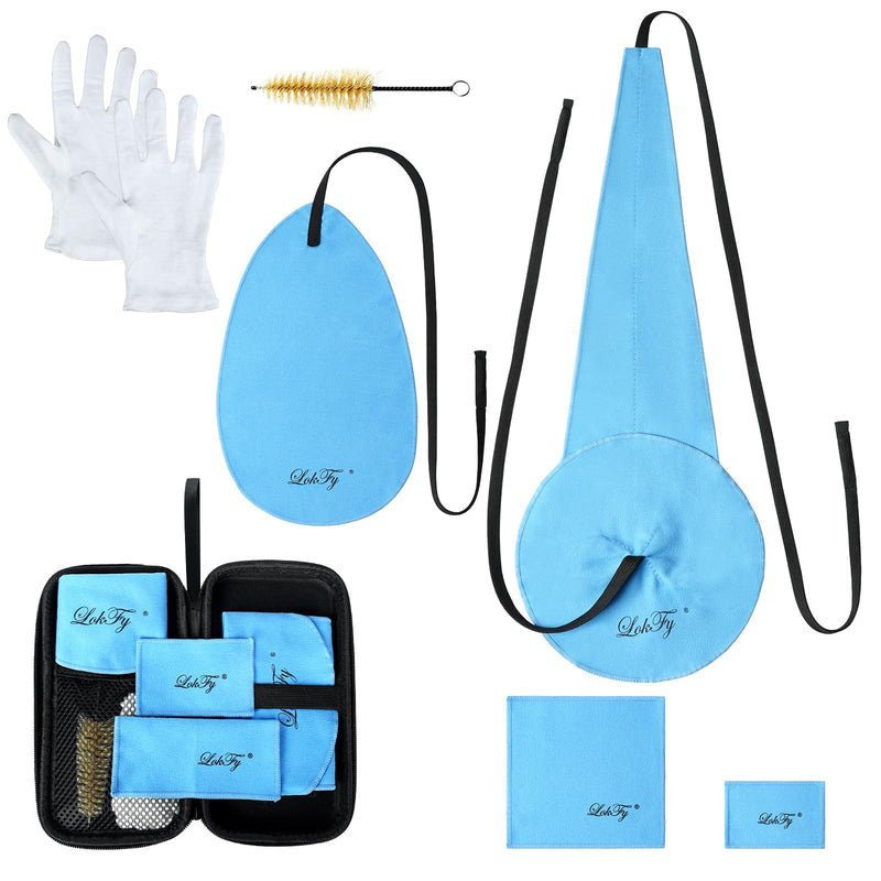 [AUSTRALIA] - Alto/Tenor/Soprano Saxophone Cleaning Swab Kit,Clarinet Flute Trumpet Cleaning Kit with Case for Wind & Woodwind Instruments, Combo Including Sax Cleaning Microfiber Cloth,Mouthpiece Brush,Gloves 
