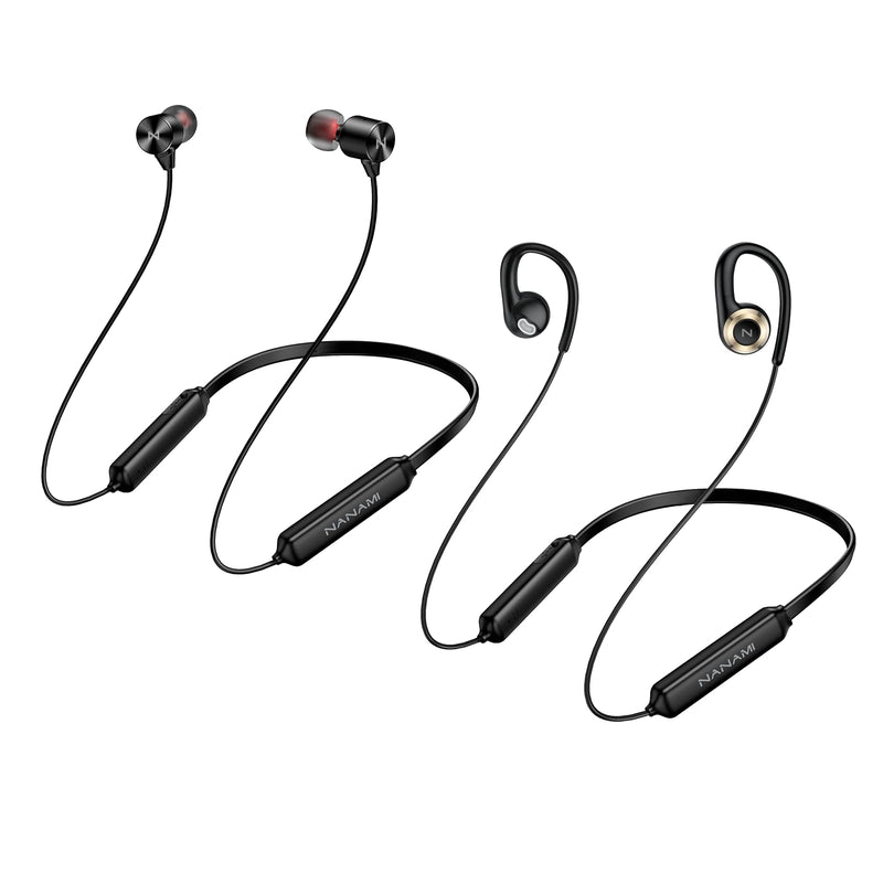NANAMI Bluetooth Headphones - in Ear and Open Ear Wireless Earbuds with Microphone, Crystal Stereo Sound Headset, Bluetooth Earbuds with Wire Neckband for Workout,Sports