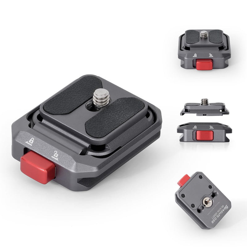 [AUSTRALIA] - IFOOTAGE Q38 Quick Release Plate, Camera Quick Release Tripod Mount Adapter with 1/4" Screw, QR Adapter for Sony Canon DSLR, Tripods, Monopods, Sliders, Stablizers, Monitors Q38-Standard 