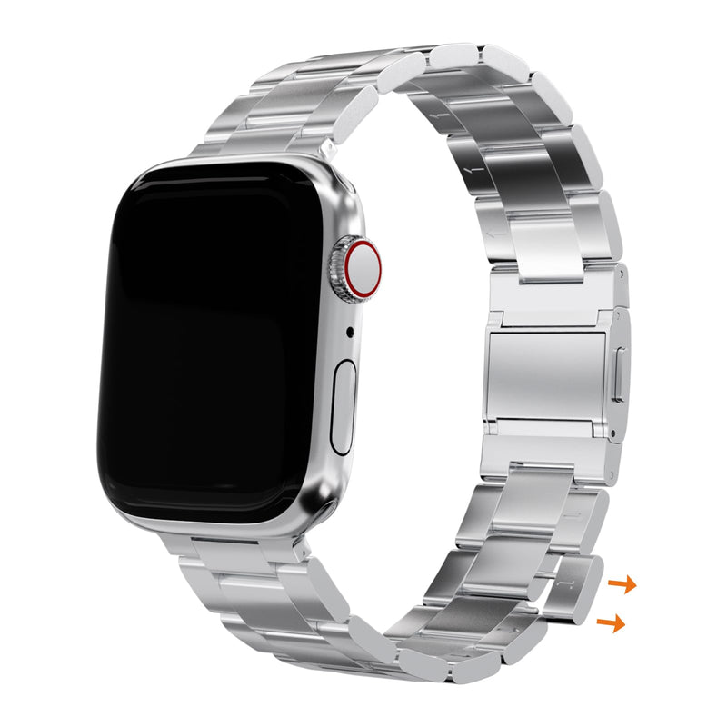 Metal Band for Apple Watch - No Tool Needed Apple Watch Stainless Steel Band - iWatch Magnetic Strap for Ultra/Ultra2 Series 10/9/8/7/6/5/4/SE for iWatch 49mm 46mm 45mm 44mm 42mm 41mm 40mm. Silver 40mm 41mm 42mm