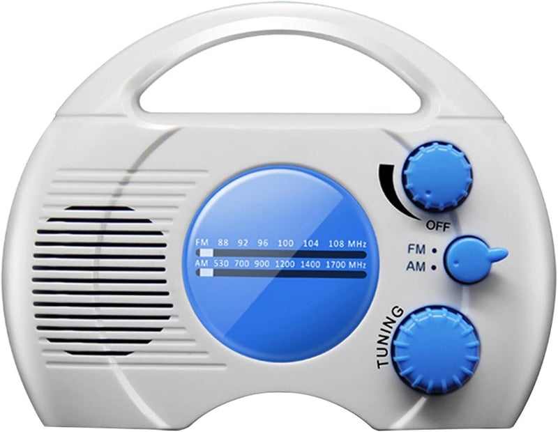 [AUSTRALIA] - Shower Radio, Portable AM/FM Waterproof Hanging Shower Radio, Shower Radio Built-in Speaker Adjustable Volume Battery Operated Shower Radios for Bathroom Kitchen, Outdoor 