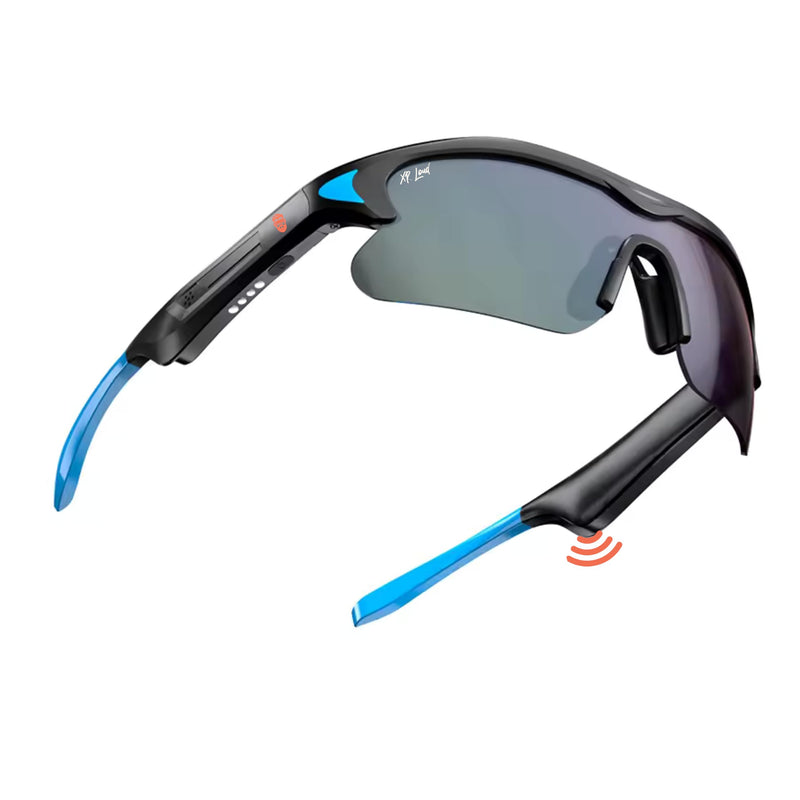 XR Loud™ Athletes AI Glasses, Cycling Multi-Sports Bluetooth Smart Glasses, ChatGPT-Claude-Gem, iThinkLoud, Privacy-Friendly IPX4 UV400 Polarized Anti-Bluelight Noise Reduct Siri Android Voice Assist