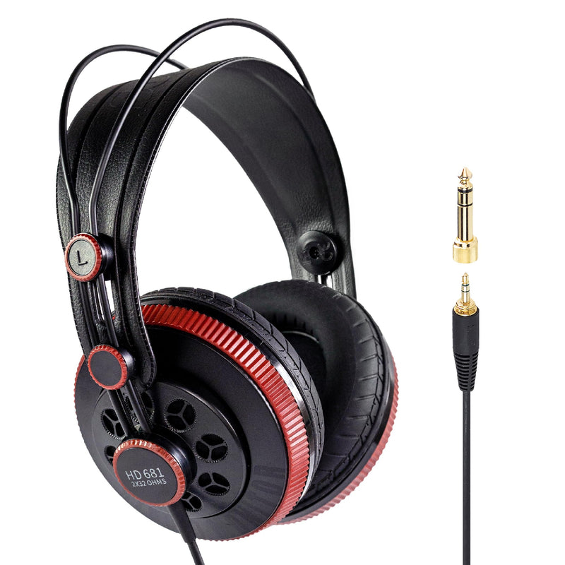 Superlux HD681 AIR Semi-Open Studio Headphones, 50mm Drivers, 32Ω, Black | For long mixing, gaming and music sessions; two pad options pair with 50mm drivers and a wide 10Hz–30kHz range HD681AIR