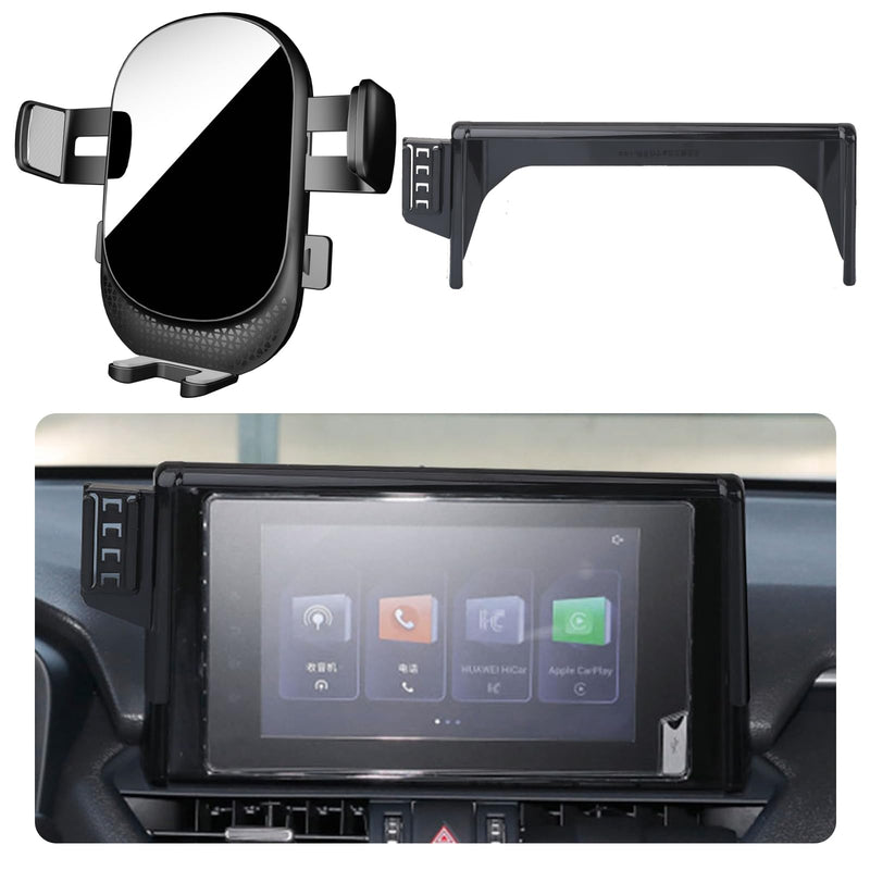 Car Phone Holder for Toyota RAV4 2019-2024 7/8/9-inch Screen | [Not Fit 10.5-inch Screen], Auto Accessories Auto Lock Hands Free Cell Phone Mount Car fits for iPhone & All Smartphones For 2019-2024 RAV4 (7/8/9" Screen)