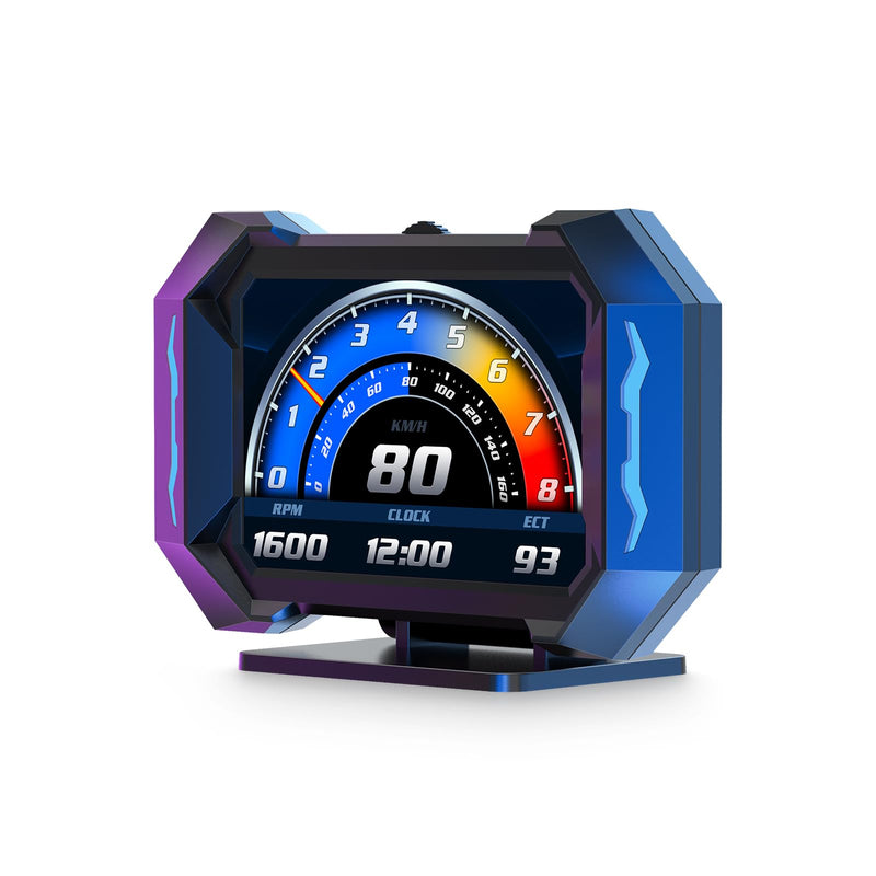 [AUSTRALIA] - OBD2 Gauge Car HUD Head Up Display Multifunctional Digital Gauge,Car Speedometer GPS Tachometer Water Temperature Oil Temperature Volt Inclinometer Boost Gauge RPM Meter for Most Vehicles 