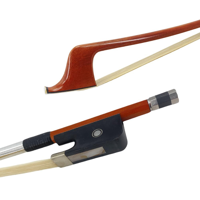 3/4 size Double bass bow Brazilwood Ebony Frog Natural Mongolian HorseHair Well Balance (French Style) French Style Pearl Eye Inlay