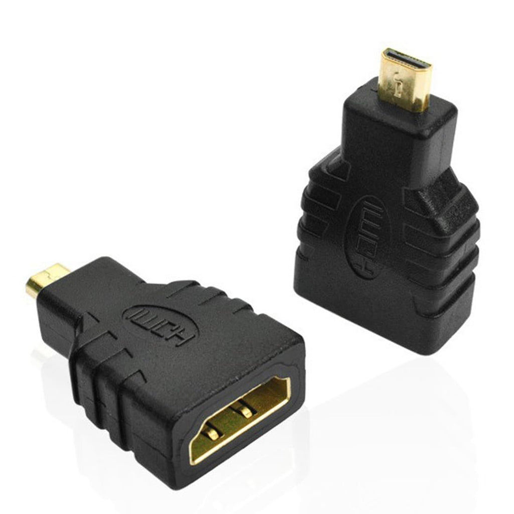 RIIPOO Micro HDMI to HDMI Adapter, Micro HDMI Male to HDMI Female, 4K@60Hz HDR 3D Dolby 18Gbps, Compatible for Nikon Zfc, GoPro Hero, Raspberry Pi 4, Sony A6000 and Other Action Camera