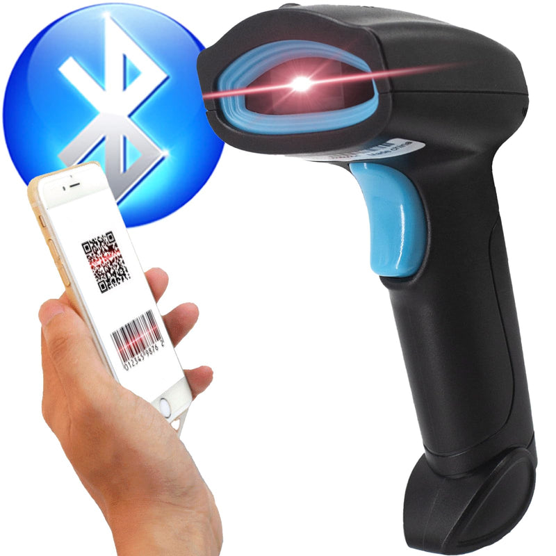 [AUSTRALIA] - Bluetooth QR Code Scanner - Book Scanner for Personal Library Libib, 1D 2D Codes Scanners for Laptop Computer Mac iPhone Android, Wireless Bluetooth Bar Code Scanner (Without Stand) without stand 