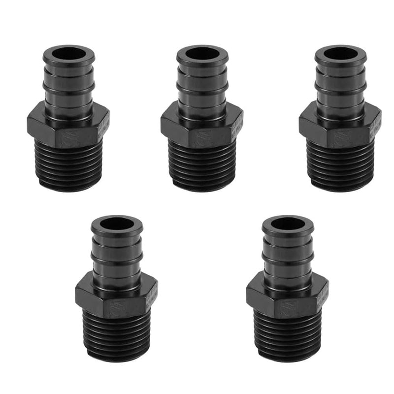 [AUSTRALIA] - 5 Pack TMKOOL Pex A Expansion 1 inch x 1 inch Male NPT Threaded Adapter Fitting Poly PPSU for PEX-A Pipe/Tubing, ASTM F1960 (5Pcs 1"x1") 5 1" Pex x 1" MNPT 