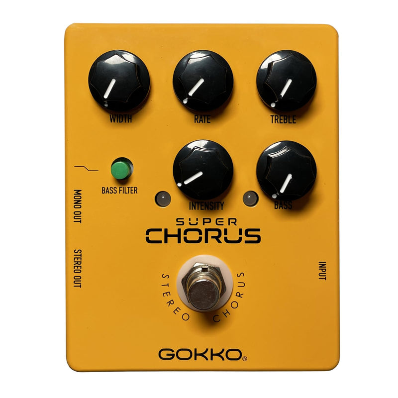 GK-65 Super Chorus Guitar Effect Pedal with Bass and Treble Controls, Analog Technology, and Stereo Output