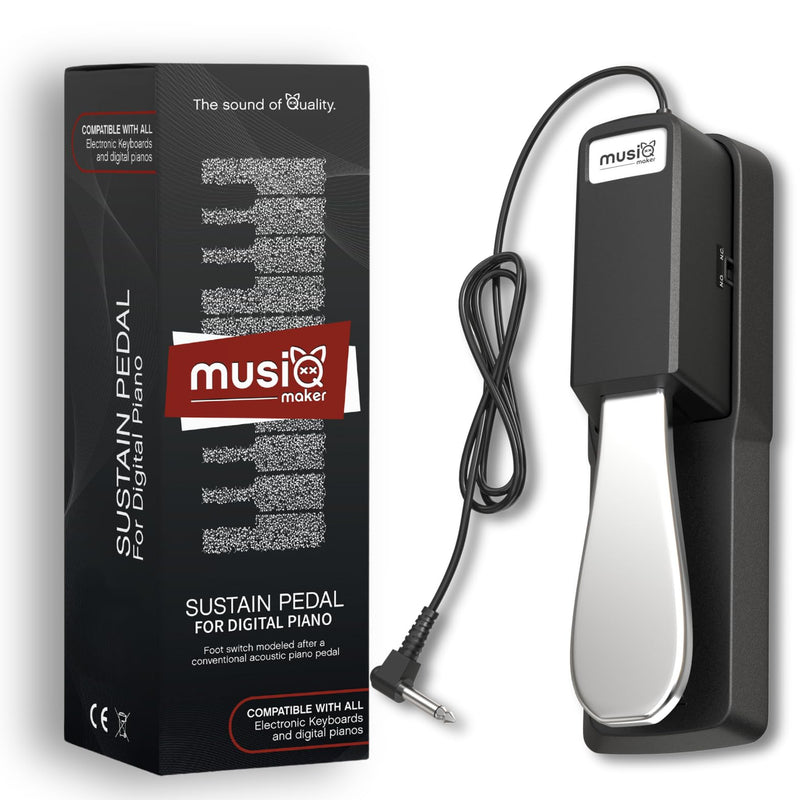 [AUSTRALIA] - Universal Sustain Pedal for Digital Piano & Electronic Keyboard, Anti-slip Foot Pedal with Polarity Switch 