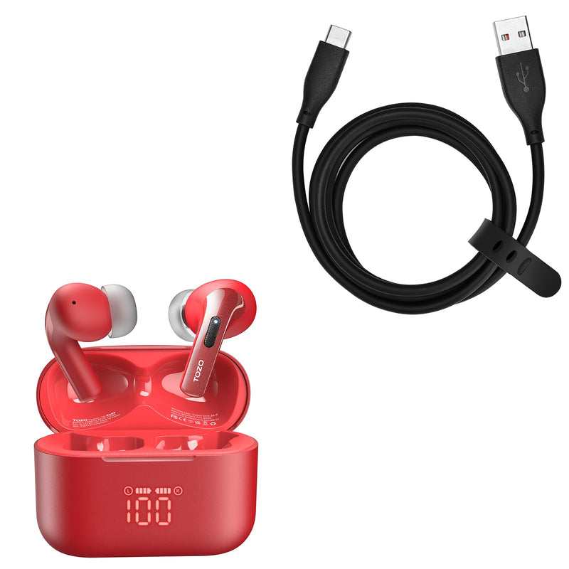 TOZO T20 Wireless Earbuds USB-C to USB-A Charging Cable