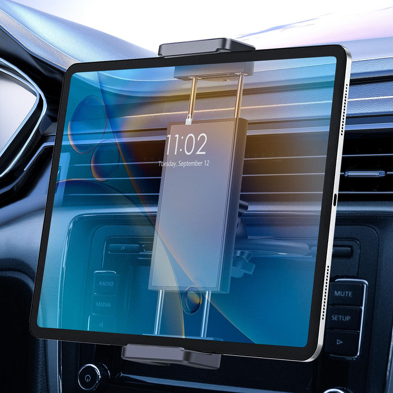 [AUSTRALIA] - EEEKit 2 in 1 CD Slot Tablet Car Mount, Universal 360° Rotation CD Player Car Phone Holder for 4-15in Devices, Black 