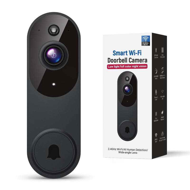 [AUSTRALIA] - Smart Video Doorbell Camera Wireless, AI Human Detection and Instant Alerts, Night Vision, 2-Way Audio, Battery Powered, Cloud Storage, 2.4G WiFi, Live View, Indoor Outdoor Surveillance 
