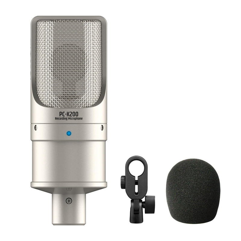 [AUSTRALIA] - TAKSTAR XLR Condenser Microphone, PC-K200 II Recording Cardioid Mic with Ultra-Low Self-Noise, Balanced Sound, Power Indicator, Studio Singing Microphone for Live Streaming, Gaming, Broadcast 