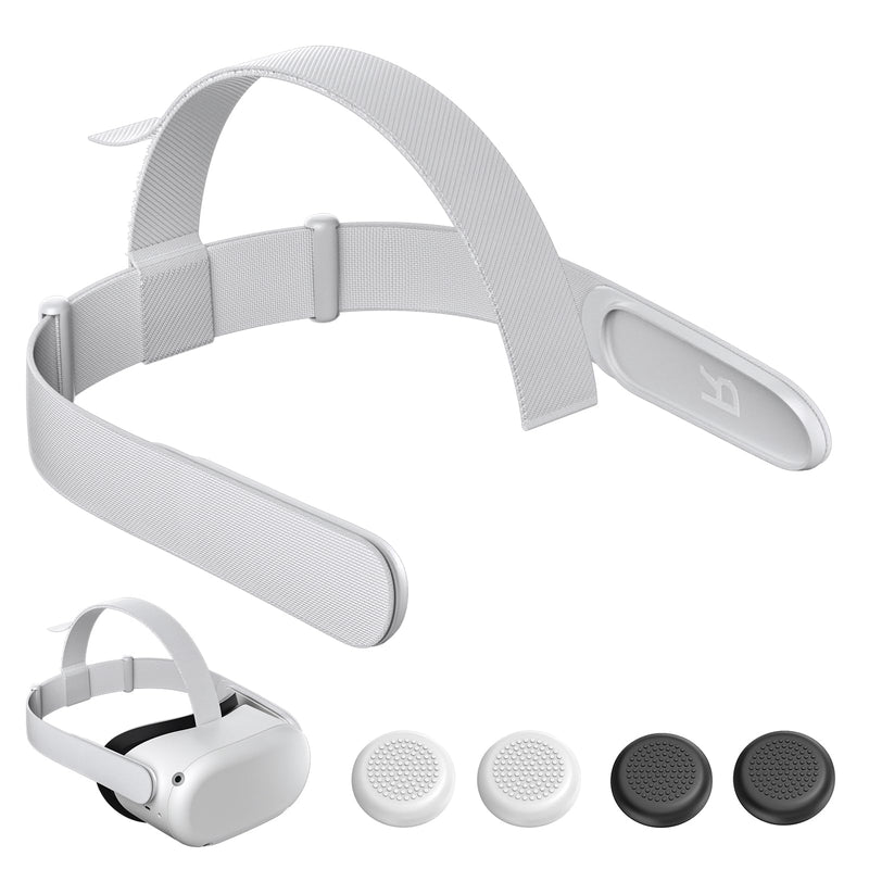 Head Strap for Oculus Quest 2, AOLION Quest 2 Head Strap, Reduces Facial Pressure for VR Headset, Adjustable Headstrap for Meta Quest 2