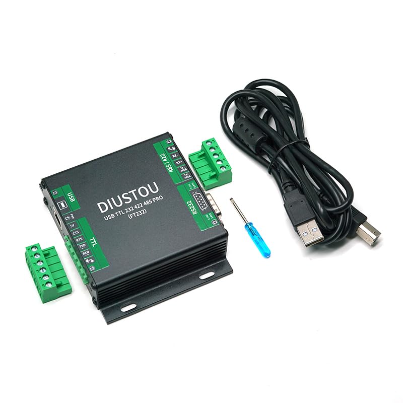 USB to Multi-Serial Port Module - TTL/RS232/RS422/RS485, Extended Interface, in-Module Serial Signal Conversion, Industrial Grade Isolated Metal Shell Adapter