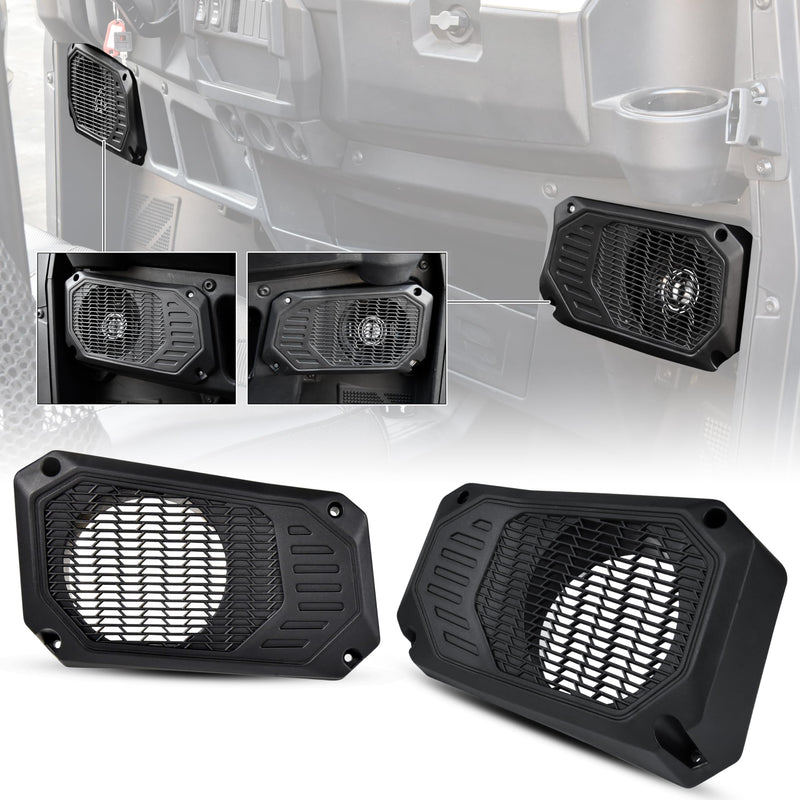 Under Dash Speaker Pods for Polaris Ranger XP 1000/Crew 2018-2024 | Durable ABS, fit for 6.5'' speakers, mud water sand protection, quick bolt-on install, Under Dashboard Speaker Enclosures