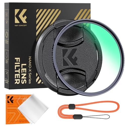 K&F Concept 49mm MCUV Lens Protection Filter with Filter Cap Cleaning Cloth