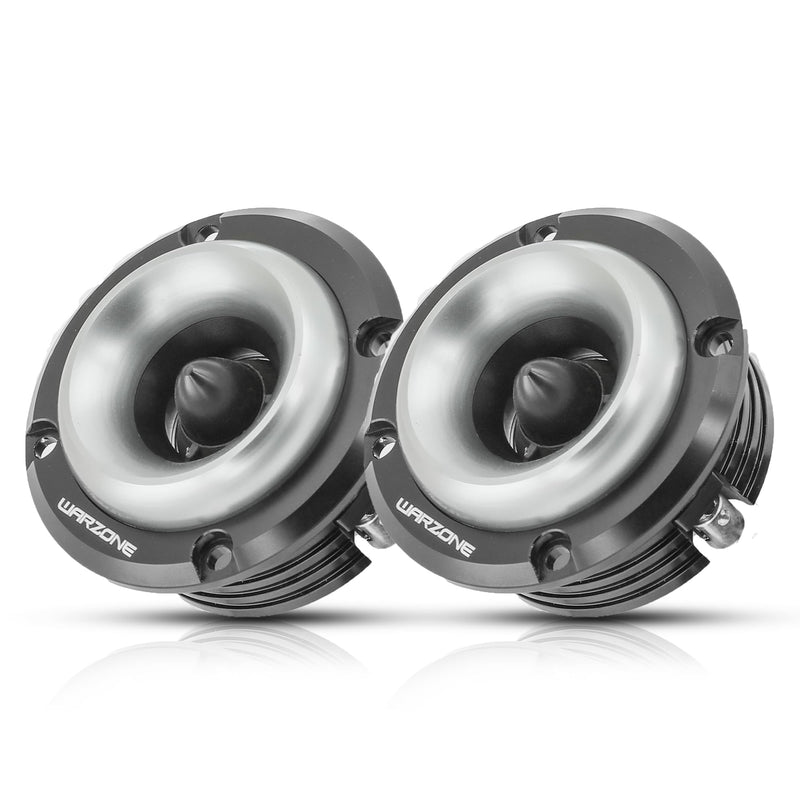Warzone 2X WZ20TW 2.88-Inch Super Tweeter Speaker, 4 Ohm, 1000W Total Max Power, 105dB Sensitivity, Titanium Diaphragm, CCAW Voice Coil for Pro Car Audio (Pair)
