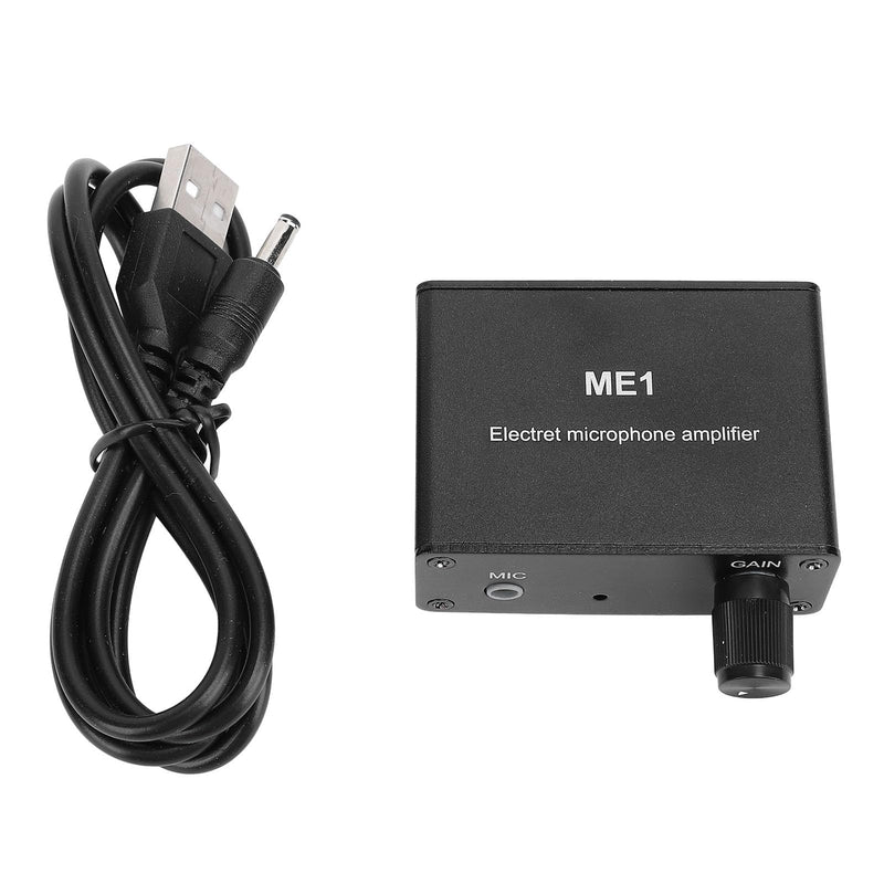 Microphone Preamp, Electret Microphone Amp, Adjustable Gain 0-20db Sound Amplifier, Audio, Microphone Preamplifier for Podcast, Livestream, Broadcasting