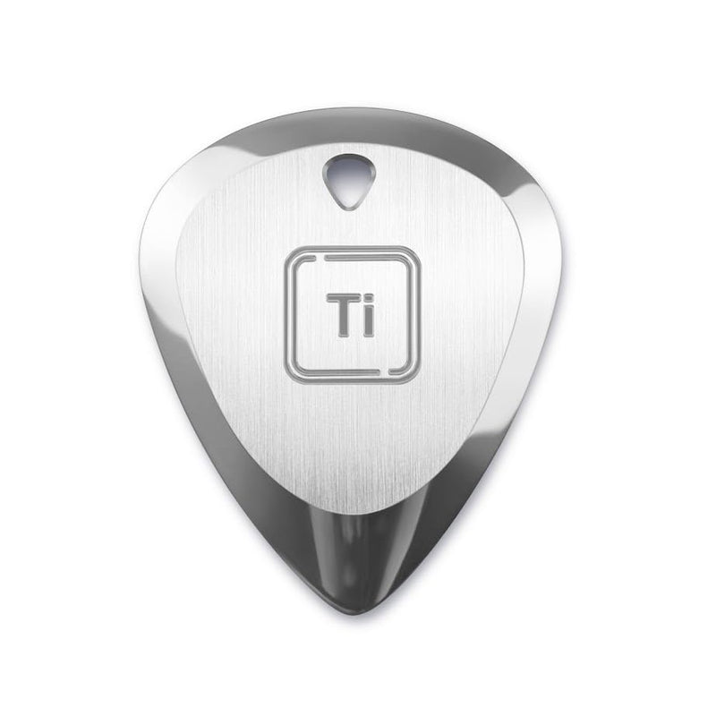 Ti-Geek Premium Titanium Guitar Pick 2.8mm Thickness, Metallic Silver for Metallica, Bass, Electric Guitar No-Slip Grip, Wrist Band, Lifetime Durability - Perfect for Guitar lover 1PackMetallic Silver