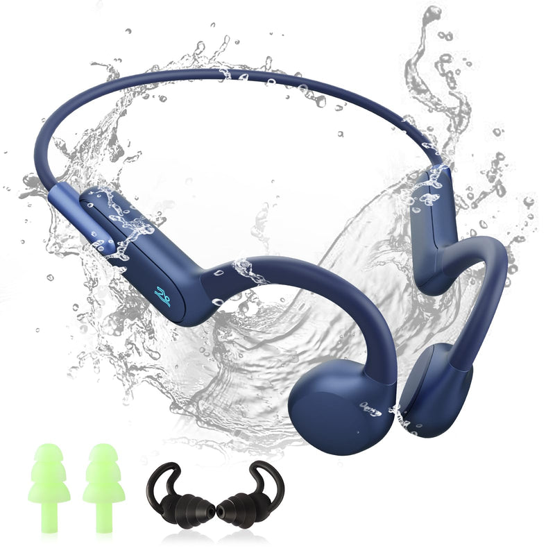 HIFI WALKER Waterproof Bone Conduction Headphones IPX8 for Swimming with 32GB MP3 Player, Bluetooth 5.3 Open-Ear Wireless Headphones for Running Cycling Gym - 8H Playtime & Fast Charging