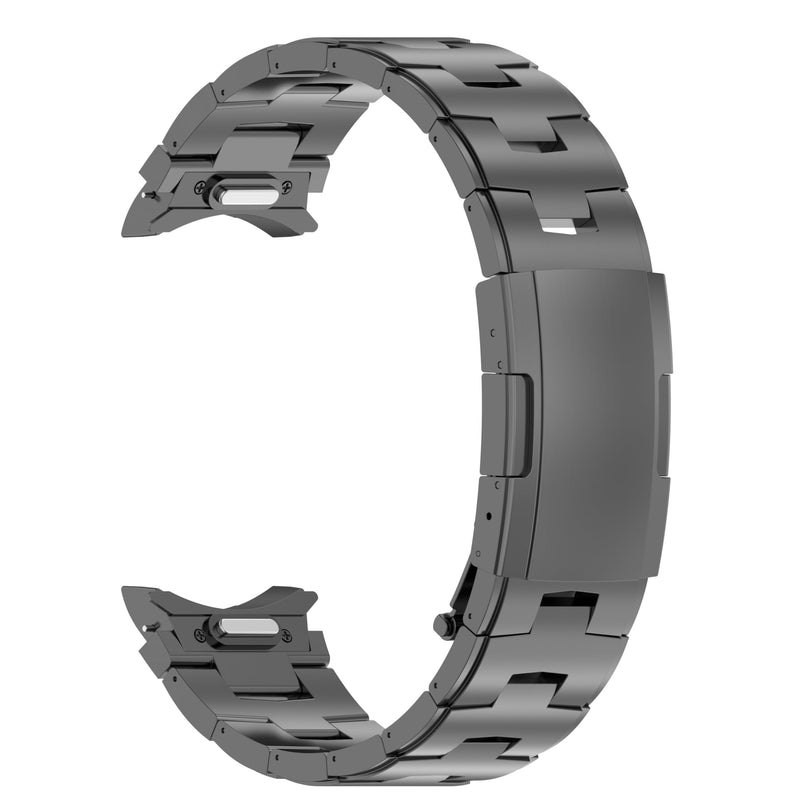 Titanium Samsung Galaxy Watch Band, Interlocking link | MaKTech with Spring Connector, Lightweight Bracelet, for Samsung Galaxy Watch Gray