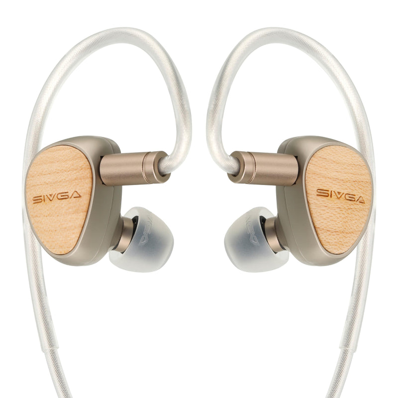 SIVGA Que Plated Beryllium Dynamic Diaphragm Wired Earbuds QUE | 10mm magnet dynamic driver, zinc alloy housing deliver pure, hi-fi sound quality SIVGA QUE