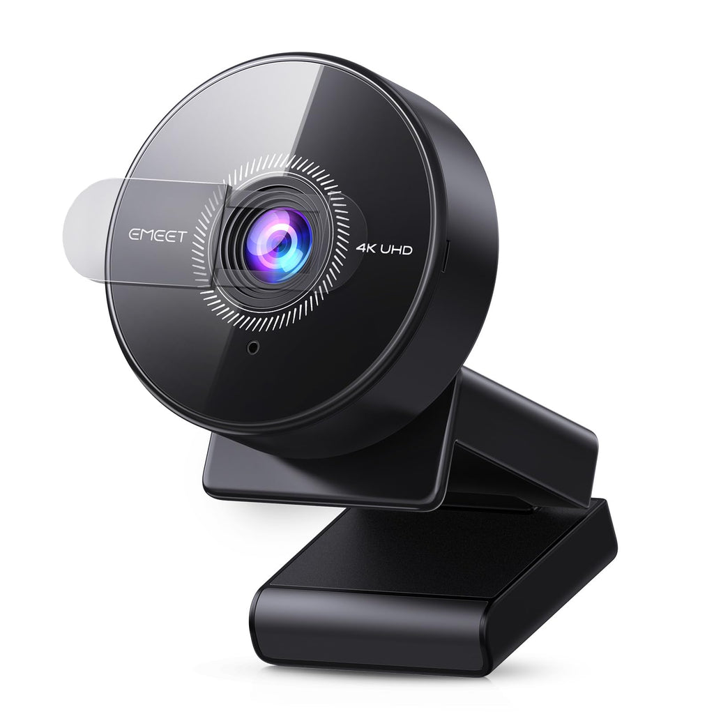 EMEET C950 4K Webcam for PC - 8 Megapixels 4K UHD, PDAF Autofocus, Noise-Canceling Mic, 70° FOV, 1080P@60FPS, Privacy Cover, USB 2.0 Plug&Play, Ideal PC Camera 4K for Zoom/Teams/Skype/Google Meet 4K Updated PDAF Autofocus