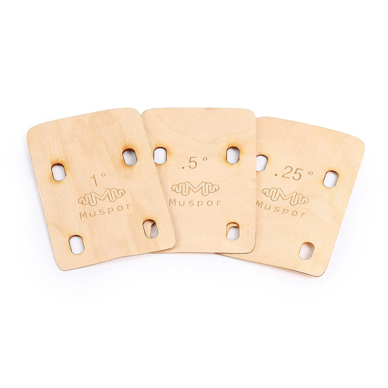3pcs Guitar Neck Shims Portable Bass Neck Plate Tool Solid Maple Wood Guitar Neck Shim Protection 0.25/0.5/1 Degree Guitar Neck Plate Tool for Guitar Bass Repairment, Shaped