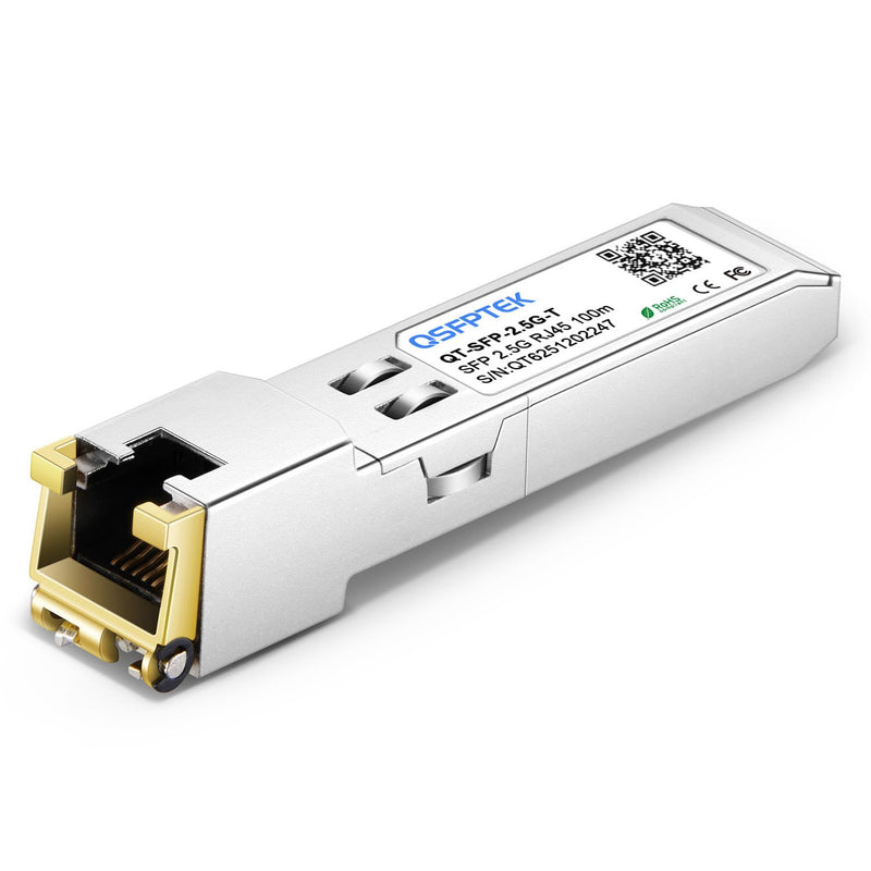QSFPTEK 2.5Gbase-T Network Transceivers, 2.5G SFP to RJ45, 2.5gb Copper Module Mini Gbic Compatible Generic, 100m, Other Open Switches X 1 For Generic