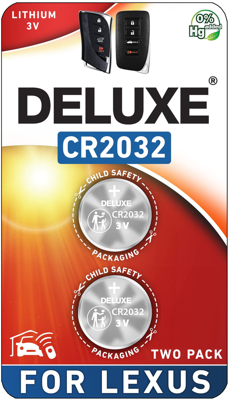 Key Fob Replacement Batteries for Lexus RX ES NX IS UX GX RC GS LS (RX350 ES350 NX300 RX450h NX200t ES300h GX460 NX350 GS350 IS300 UX200 IS350 UX250h RC350) Smart Remote (2-Pack) (Check Fitment Guide)