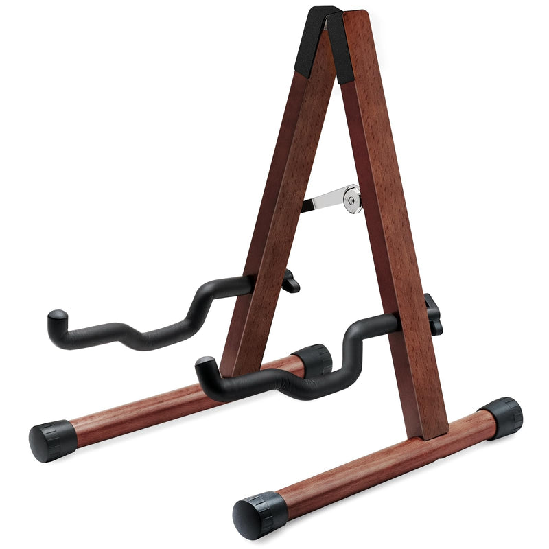 [AUSTRALIA] - Wood Guitar Stand, Acoustic Electric Wooden Guitar Floor Stand A-Frame Folding Guitar Stand for Bass, Mandolin, Banjo (Natural-High-Grade Solid Wood) Natural-High-Grade Solid Wood 